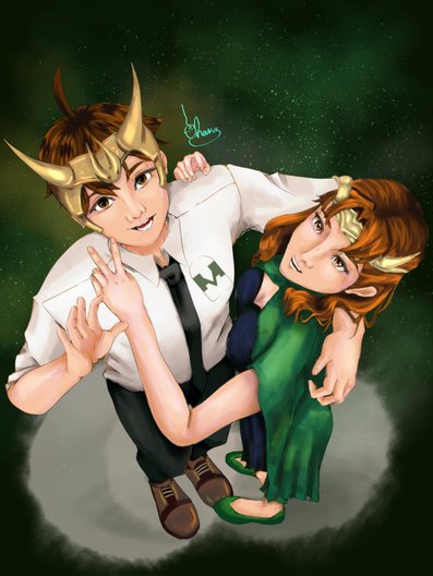 Full Rendered Couple simple Background